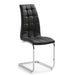 Chaise BELLA simili cuir noir