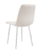 CHAISE ELISA PIED CHROME VELOURS BEIGE - image 2