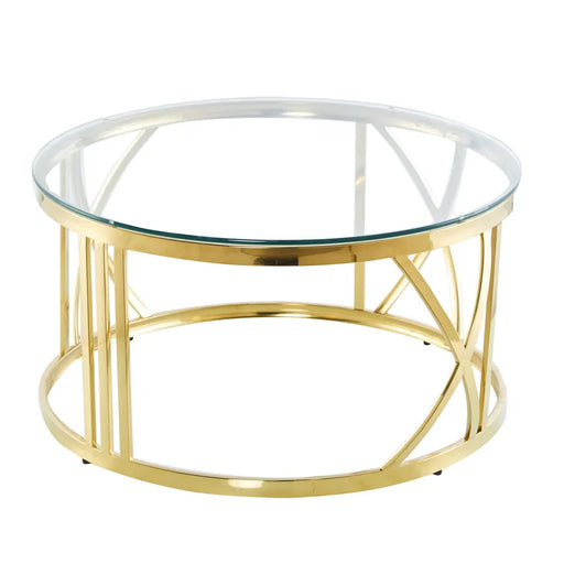 Table Basse ATMOS Gold 80 cm  transparent