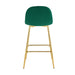 TABOURET DE BAR SCANDINAVE PIED GOLD VELOURS VERT SAPIN - image 2