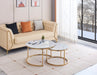TABLE BASSE GIGOGNE GOLD CERAMIQUE 80x45cm+60x38cm - image 4