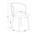 CHAISE AVEC ACCOUDOIR CARLITA MOKA PIED CHROME - image 4