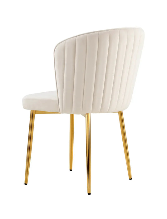 Chaise moderne DIANA gold velours moka