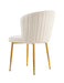 Chaise moderne DIANA gold velours moka