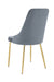 CHAISE BELIZE PIED GOLD VELOURS GRIS - image 2