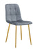 CHAISE ELISA PIED GOLD VELOURS GRIS - image 1