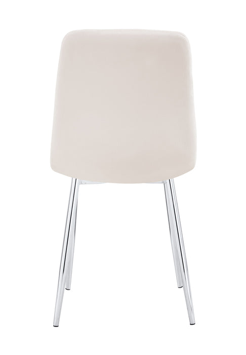 CHAISE ELISA PIED CHROME VELOURS BEIGE - image 3