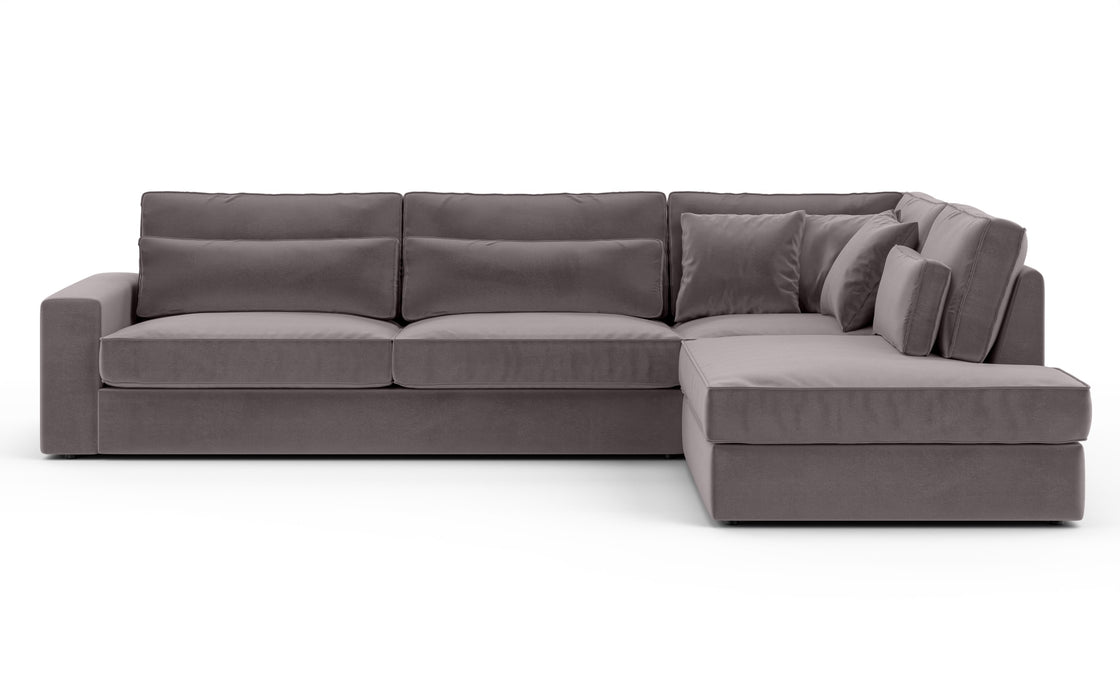 CANAPE BRISTOL ANGLE DROIT VELOURS GRIS 316x230cm