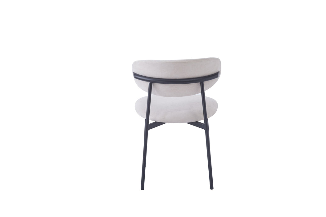 CHAISE LULU PIEDS METAL NOIR SERGE BEIGE - image 4