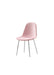 Chaise  SCANDINAVE en velours pieds chrome rose