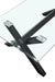 TABLE BASSE IXE METAL TRANSPARENT 120x60x45cm