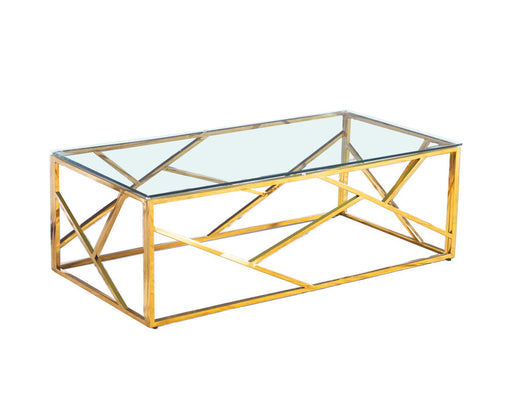 Table Basse GEOMAG Gold 120x60x45 cm transparent