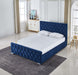 LIT PRESTIGE CAPITONNE AVEC DIAMANT VELOURS BLEU 160x200 cm - image 2
