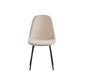 CHAISE SCANDINAVE PIED NOIR VELOURS TAUPE - image 1