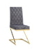 CHAISE COCOMAT MATELASSEE GOLD VELOURS ANTHRACITE - image 1