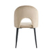 CHAISE TEDDY VELOURS TAUPE PIED METAL NOIR - image 3