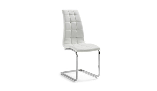 Chaise BELLA simili cuir blanc