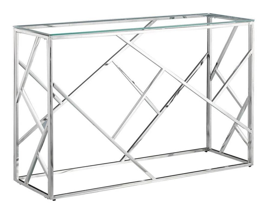 Console GEOMAG Inox Verre transparent 120x40x78 cm