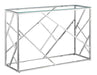 Console GEOMAG Inox Verre transparent 120x40x78 cm