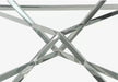 Console PYRAMID chrome en verre Transparent 120x40x78 cm 