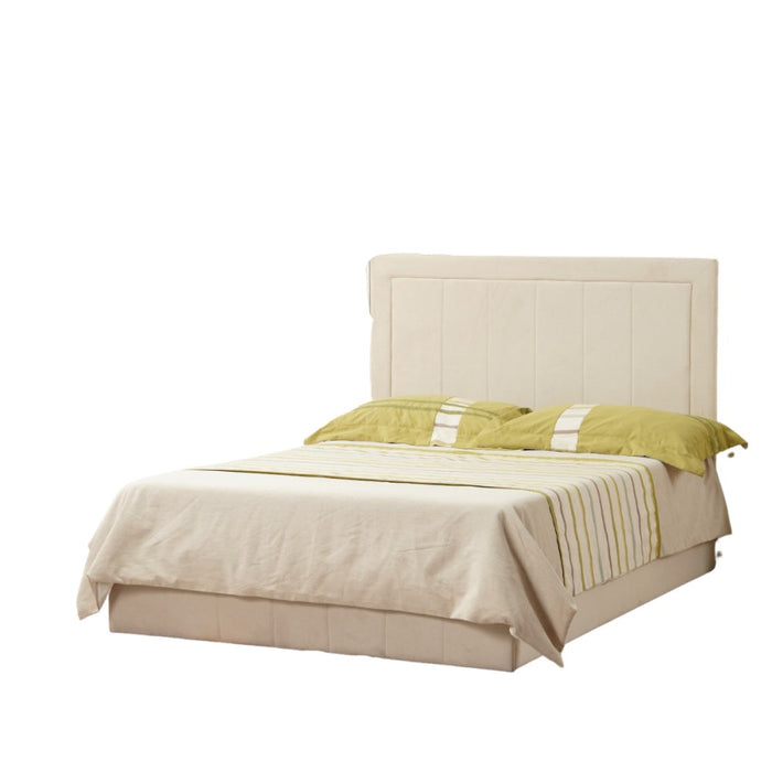 Cadre de lit POLO velours 160x200cm beige