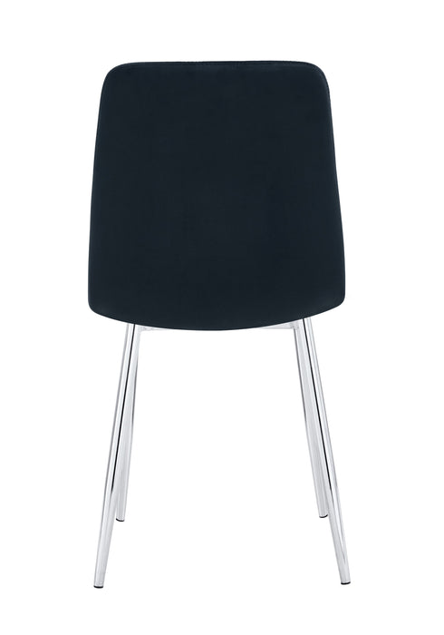 CHAISE ELISA PIED CHROME VELOURS NOIR - image 3