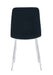 CHAISE ELISA PIED CHROME VELOURS NOIR - image 3