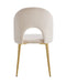 Chaise TEDDY Gold velours beige