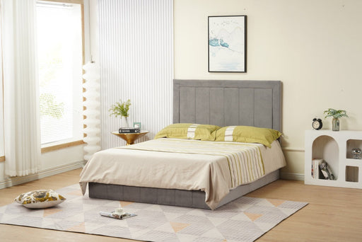 Cadre de lit POLO velours 160x200cm gris