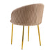 CHAISE AVEC ACCOUDOIR CARLITA TAUPE PIED GOLD - image 2