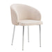 CHAISE AVEC ACCOUDOIR CARLITA BEIGE PIED CHROME - image 1