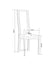 CHAISE DANA GOLD SIMILICUIR BLANC - image 1