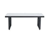 Table basse Deluxe LEVANTO structure métal noir plateau en verre 120x60 cm