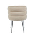CHAISE SACHA PIEDS CHROME ASSISE MOKA TISSU EFFET LIN - image 2
