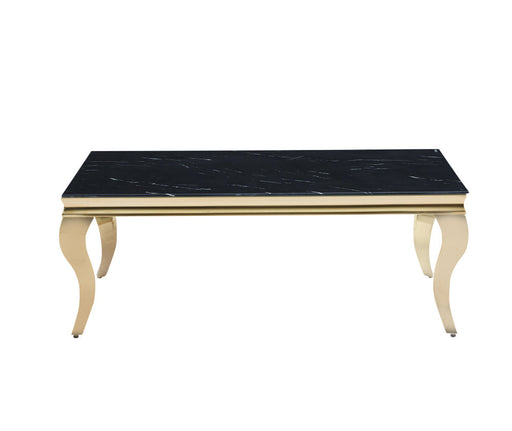 Table basse BAROQUE Gold  120x60x45 cm marbré noir