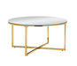 TABLE BASSE LORIE PIED GOLD MIROIR 90CM