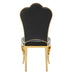 Chaise Prestige gold simili cuir   SAKURA noir