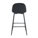 TABOURET DE BAR SCANDINAVE PIED METAL NOIR VELOURS NOIR - image 2