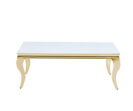 Table basse BAROQUE Gold  120x60x45 cm blanc