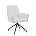 Chaise de bureau LUTETIA écru en métal noir