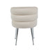 CHAISE SACHA PIEDS CHROME ASSISE ECRU TISSU EFFET LIN - image 2