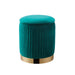 Tabouret COFFRE en velours vert