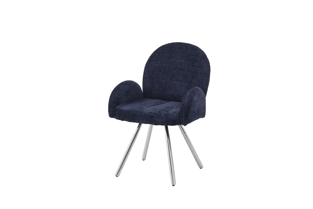 CHAISE AVEC ACCOUDOIR MIMI CHROME BLEU - image 2