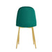 CHAISE SCANDINAVE VELOURS VERT SAPIN PIED GOLD - image 3