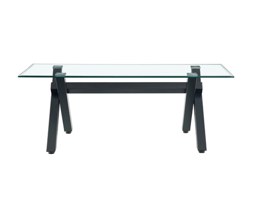 TABLE BASSE IXE METAL TRANSPARENT 120x60x45cm