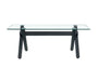 TABLE BASSE IXE METAL TRANSPARENT 120x60x45cm