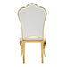 Chaise Prestige gold simili cuir   SAKURA blanc