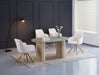 CHAISE AVEC ACCOUDOIR LOLA PIED GOLD TISSU ECRU - image 2