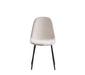 CHAISE SCANDINAVE PIED NOIR VELOURS BEIGE - image 1