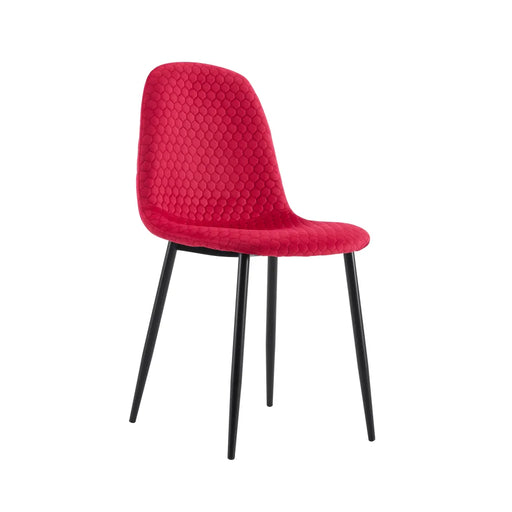 Chaise Scandinave ALVEOLE Métal noir fushia